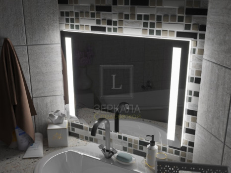 Зеркало с подсветкой для ванной комнаты Мессина 110х80 см (1100х800 мм)