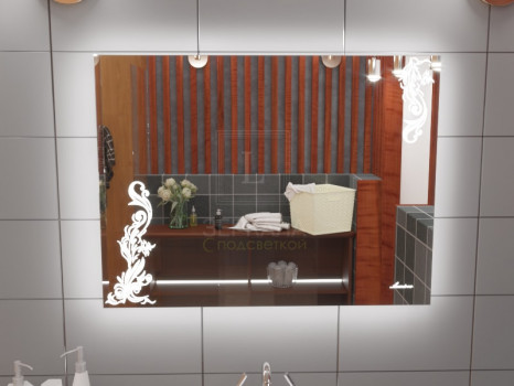 Зеркало для ванной с подсветкой Венеция 140х70 см